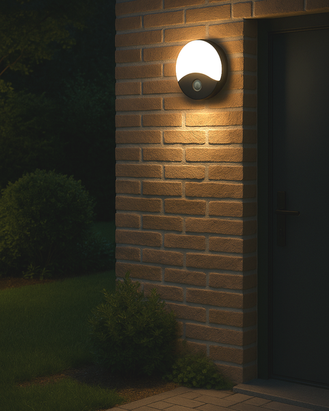 Q-19AD LED 18W/1260lm/4000K nástěnné, senzorové, kulaté světlo - šedé QTEC