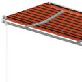 vidaXL Ručne zaťahovacia markíza so stĺpikmi 3,5x2,5 m oranžovo-hnedá