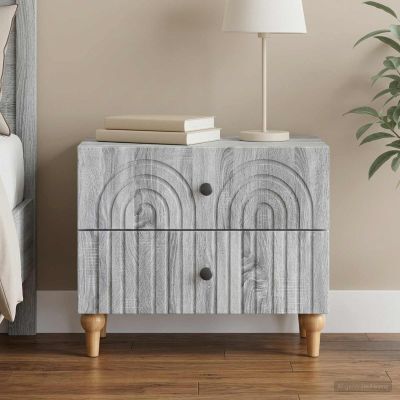 vidaXL Nočný stolík Sivá sonoma 62 x 34,5 x 48 cm Kompozitné drevo