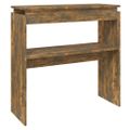 vidaXL Konzolový stolík dymový dub 80x30x80 cm spracované drevo