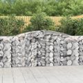 vidaXL Oblúkové gabiónové koše 7ks 400x50x100/120cm pozinkované železo
