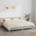 vidaXL Záťažová prikrývka bledokrémová 155x220 cm 11 kg látka