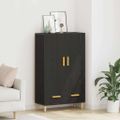 vidaXL Highboard Čierny dub 70 x 31 x 115 cm Kompozitné drevo