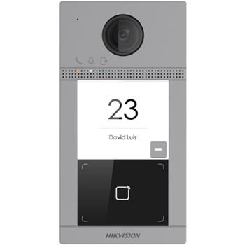 Hikvision IP dverový interkom 1-tlačidlo, čítačka kariet, 2MPx kamera, WiFi, zásuvný