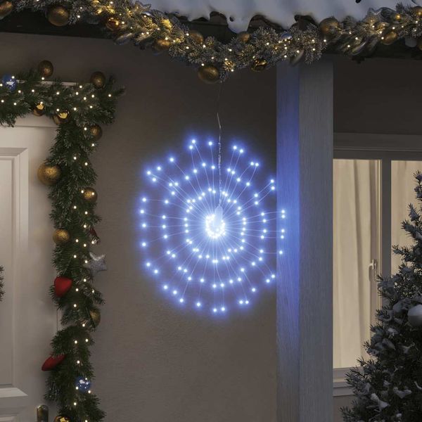 vidaXL Vianočná svietiaca hviezda 140 LED 4 ks studené biele 17 cm