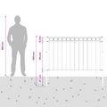 vidaXL Prvok plotu ASSEN 170 x 150 cm Oceľ Sivá
