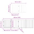 vidaXL Brána pre psa s dverami sklad. 12 panelov 960 cm topoľové drevo