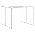 vidaXL Búda pre psa s výbehom bledosivá 214x661x181 cm pozink. oceľ