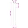 vidaXL Stĺpikové svietidlo 80 cm nehrdzavejúca oceľ IP44