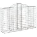 vidaXL Oblúkové gabionové koše 25 ks 200x50x120/140 cm pozink. železo