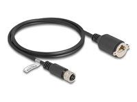 M12 kábel D-kódovaný 4-pinová samica na RJ45