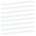 vidaXL Prídavné police 8 ks, biele 60x10x1,5 cm, drevotrieska