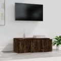 vidaXL TV skrinka dymový dub 80x34x30 cm spracované drevo