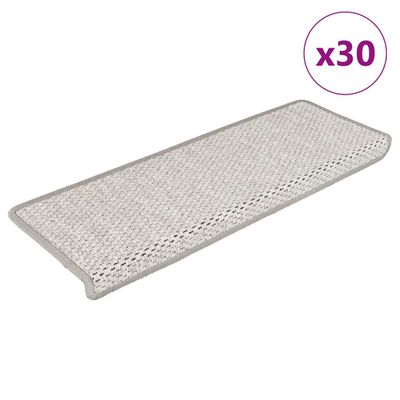 vidaXL Samolepiace nášľapy na schody, sisalový vzhľad 30 ks 65x21x4 cm