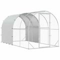 vidaXL Kurník pre kurčatá Strieborná 400 x 200 x 200 cm