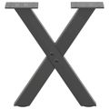 vidaXL Nohy konferenčného stolíka v tvare X, 2 ks, antracitové, 30 x (30-31) cm, oceľ