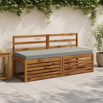 vidaXL Vankúš na lavičku SOEST 100% polyester Sivá 150 x 50 x 8 cm