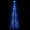 vidaXL Vianočný stromček, kužeľ, 136 LED, modré svetlo 70x240 cm