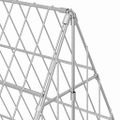 vidaXL Klietka pre králiky Strieborná 430 x 100 x 85 cm