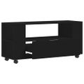 vidaXL TV skrinka čierna 102x34,5x43 cm spracované drevo