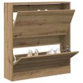 vidaXL Skriňa na topánky 80 x 21 x 87,5 cm Kompozitné drevo Dymová dub