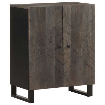 vidaXL Komoda 60x33x75 cm čierna masívne mangovníkové drevo