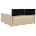 vidaXL Posteľ boxspring s matracom Krémová 140 x 200 cm Látka