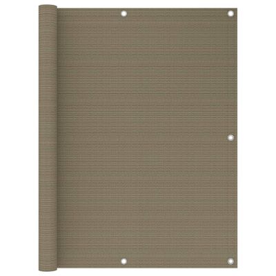 vidaXL Balkónová markíza sivohnedá 120x500 cm HDPE