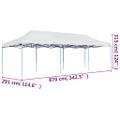 vidaXL Skladací párty stan biely 3x9 m