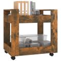 vidaXL Stolový vozík dymový dub 60x45x60 cm spracované drevo