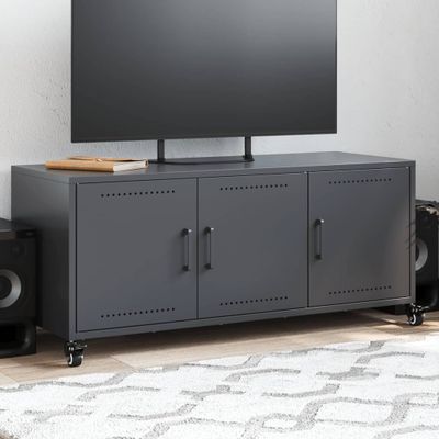 vidaXL TV skrinka antracit 100,5x39x43,5 cm oceľ