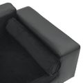 vidaXL Pohovka pre psa, tmavosivá 81x43x31 cm, plyš a umelá koža