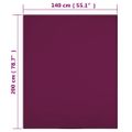 vidaXL Plachty Jersey 2 ks bordová 140x200 cm bavlna