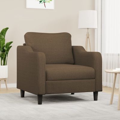 vidaXL Jednomiestna pohovka, hnedá 60 cm, látka