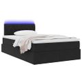 vidaXL LED úložná posteľ s matracom Čierna 120 x 200 cm Zamat