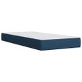 vidaXL Posteľný rám boxsping s matracom modrý 80x200 cm látka