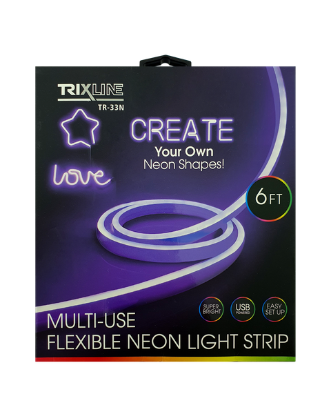 TR-33N Flexibilný NEÓNOVÝ LED pásik - fialový 1,8m na USB Trixline