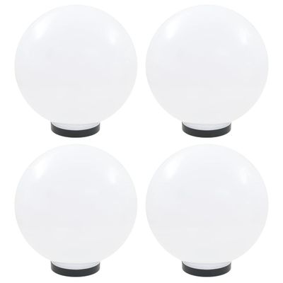 vidaXL LED lampy v tvare gule 4 ks 30 cm PMMA