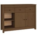 vidaXL Komoda medovo-hnedá 100x35x74 cm masívne borovicové drevo
