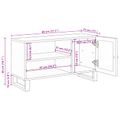 vidaXL TV skrinka Hnedá 80 x 33 x 46 cm Masívne mango drevo