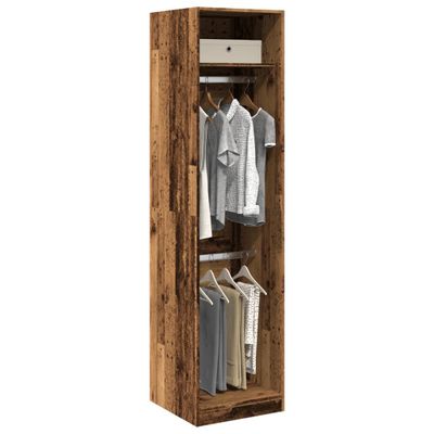 vidaXL Šatník staré drevo 50x50x200 cm kompozitné drevo
