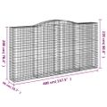 vidaXL Oblúkový gabionový kôš 3 ks 400x50x200/220cm pozinkované železo