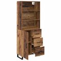 vidaXL Highboard 2 ks Staré drevo 69,5 x 34 x 180 cm