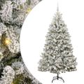vidaXL Umelý Sklápací Vianočný Stromček 300 LED Zelená a biela 180 cm
