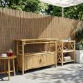 vidaXL Konzolový stôl s poličkou Prírodná 110 x 35 x 75 cm Bambus