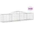 vidaXL Oblúkový gabionový kôš 30 ks 300x50x60/80 cm pozinkované železo