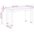 vidaXL Konferenčný stolík Dymová dub 60 x 30 x 36 cm Kompozitné drevo