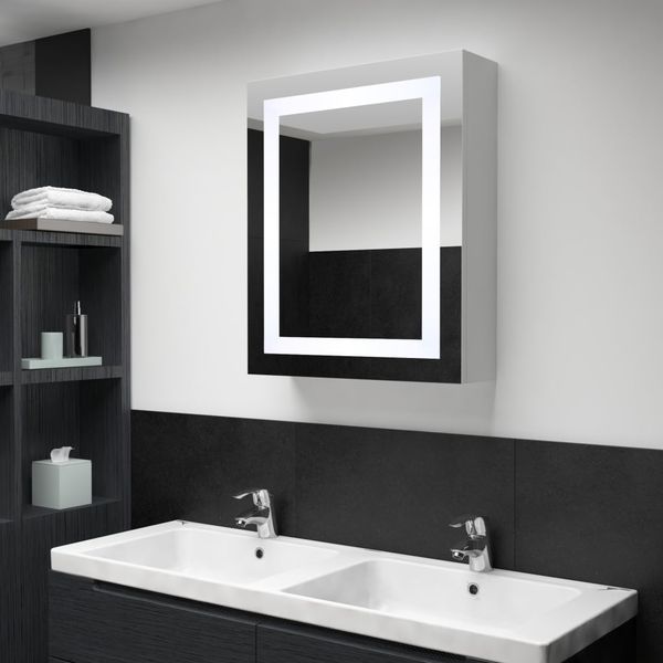 vidaXL LED kúpeľňová zrkadlová skrinka 50x13x70 cm