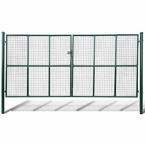 vidaXL Pletená záhradná brána 400x175 cm