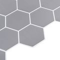 vidaXL Hexagónová dlažba 10 ks Sivá 30 x 30 cm Polyuretán a PET